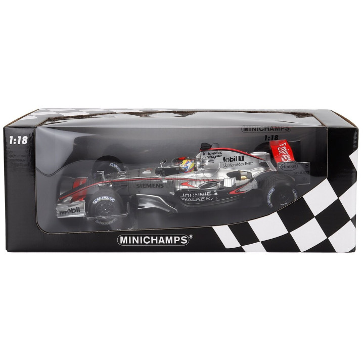 MINICHAMPS McLAREN F1 MP4/21 TEAM MCLAREN MERCEDES N 4 SEASON 2006 JUAN PABLO MONTOYA - SILVER BLACK RED 1/18