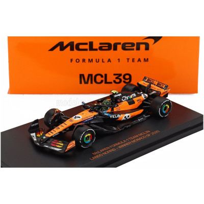 MINICHAMPS McLAREN F1 MCL39 TEAM MCLAREN N 4 WORLD CHAMPION WINNER MONACO GP 2025 LANDO NORRIS - ORANGE BLACK 1/64