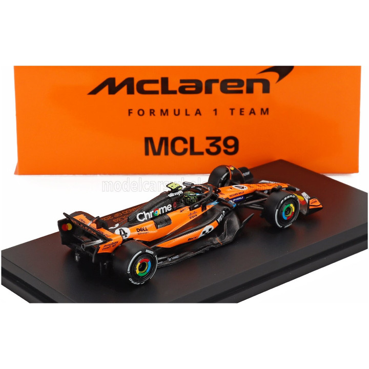 MINICHAMPS McLAREN F1 MCL39 TEAM MCLAREN N 4 WORLD CHAMPION WINNER MONACO GP 2025 LANDO NORRIS - ORANGE BLACK 1/64