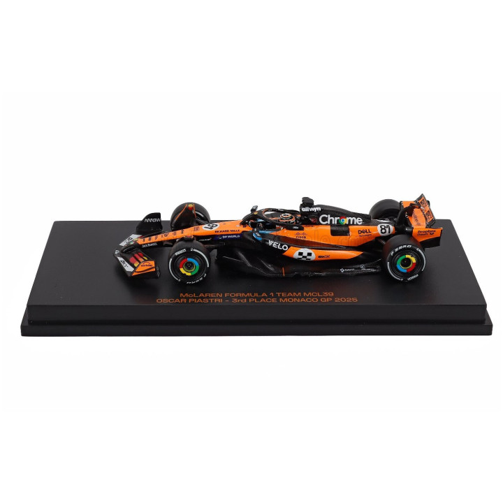 MINICHAMPS McLAREN F1 MCL39 TEAM MCLAREN N 81 3rd MONACO GP 2025 OSCAR PIASTRI - ORANGE BLACK 1/64