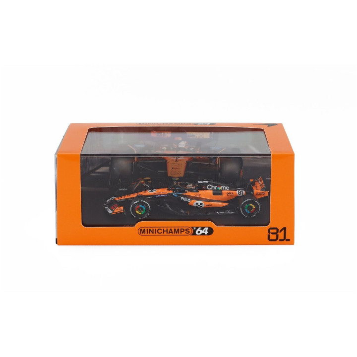 MINICHAMPS McLAREN F1 MCL39 TEAM MCLAREN N 81 3rd MONACO GP 2025 OSCAR PIASTRI - ORANGE BLACK 1/64