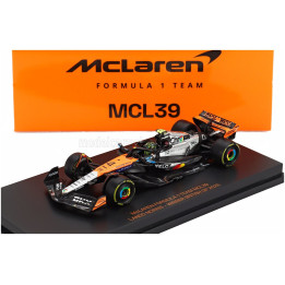 MINICHAMPS McLAREN F1 MCL39 TEAM MCLAREN N 4 WORLD CHAMPION WINNER SILVERSTONE BRITISH GP 2025 LANDO NORRIS - ORANGE CHROME