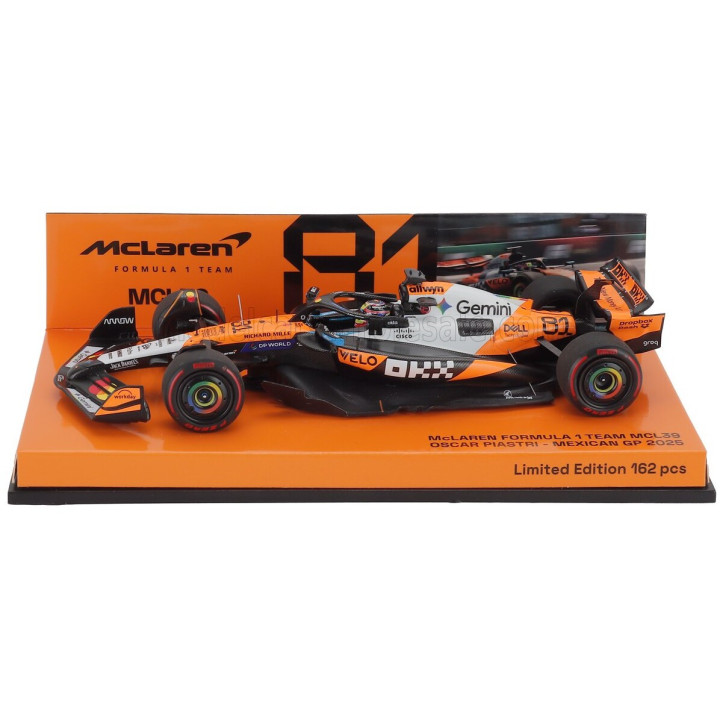 MINICHAMPS McLAREN F1 MCL39 TEAM MCLAREN N 81 5th MEXICO GP 2025 OSCAR PIASTRI - ORANGE BLACK 1/43