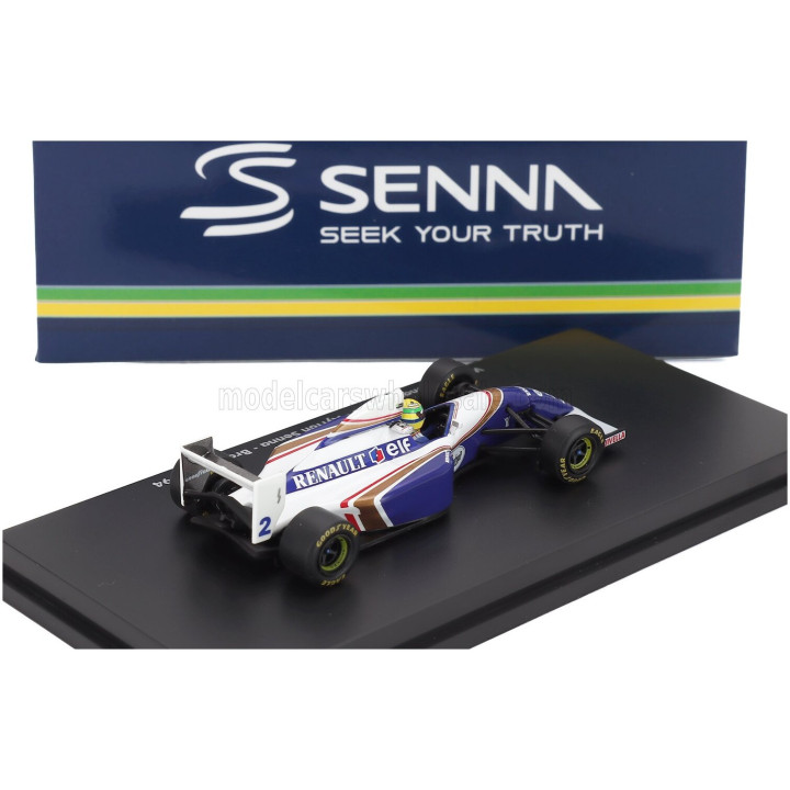 MINICHAMPS WILLIAMS F1 FW16 TEAM ROTHMANS RENAULT N 2 BRAZILIAN GP 1994 AYRTON SENNA - WHITE BLUE 1/64