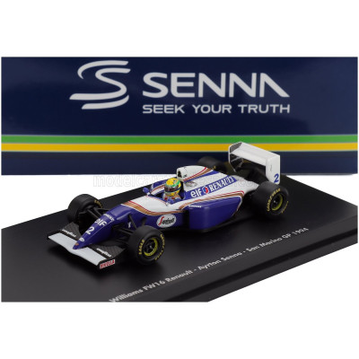 MINICHAMPS WILLIAMS F1 FW16 TEAM ROTHMANS RENAULT N 2 SAN MARINO GP 1994 AYRTON SENNA - BLUE WHITE 1/64