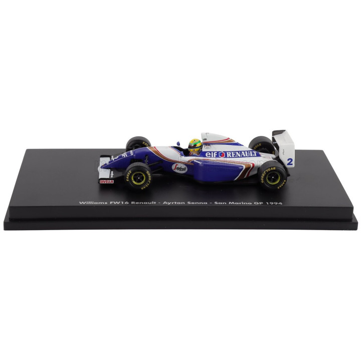 MINICHAMPS WILLIAMS F1 FW16 TEAM ROTHMANS RENAULT N 2 SAN MARINO GP 1994 AYRTON SENNA - BLUE WHITE 1/64