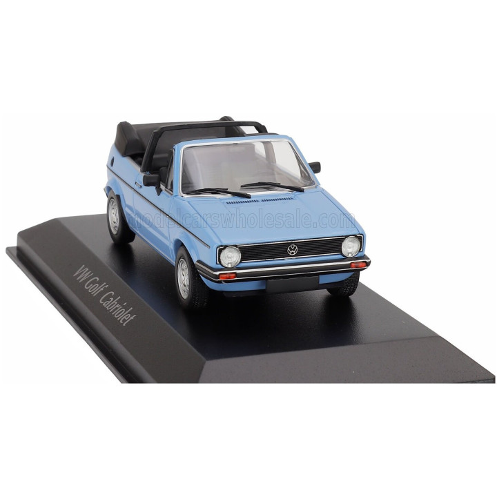 MINICHAMPS VOLKSWAGEN GOLF MKI CABRIOLET OPEN 1979 - LIGHT BLUE 1/43