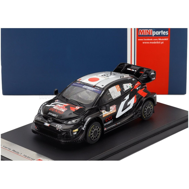 MINIPARTES TOYOTA YARIS GR RALLY1 HYBRID TEAM TOYOTA GAZOO RACING WRT N 18 RALLY SARDINIA 2024 TAKAMOTO KATSUTA - AARON