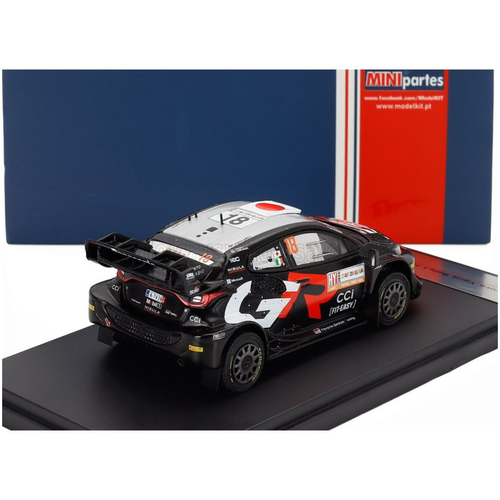 MINIPARTES TOYOTA YARIS GR RALLY1 HYBRID TEAM TOYOTA GAZOO RACING WRT N 18 RALLY SARDINIA 2024 TAKAMOTO KATSUTA - AARON