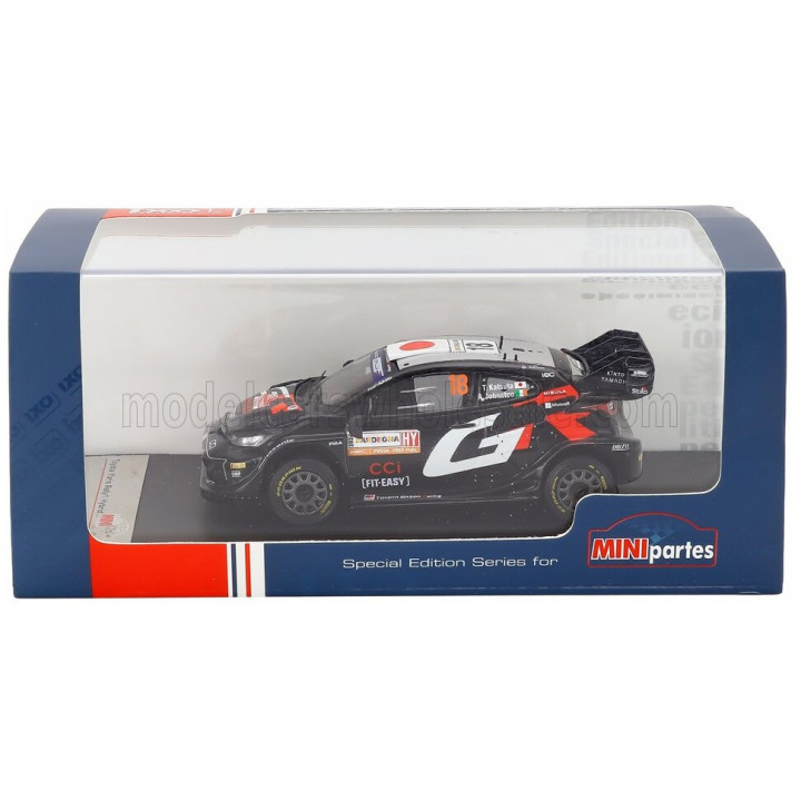 MINIPARTES TOYOTA YARIS GR RALLY1 HYBRID TEAM TOYOTA GAZOO RACING WRT N 18 RALLY SARDINIA 2024 TAKAMOTO KATSUTA - AARON