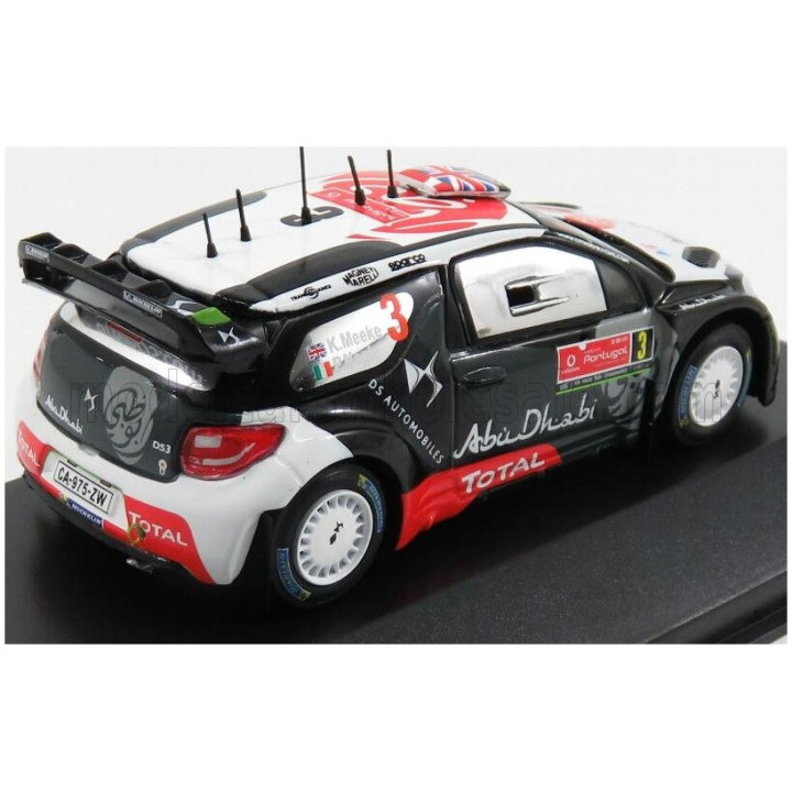 MINIPARTES CITROEN DS3 WRC ABU DHABI N 3 RALLY OF PORTUGAL 2015 KRIGS MEEKE - PAUL NAGLE - WHITE BLACK RED 1/43