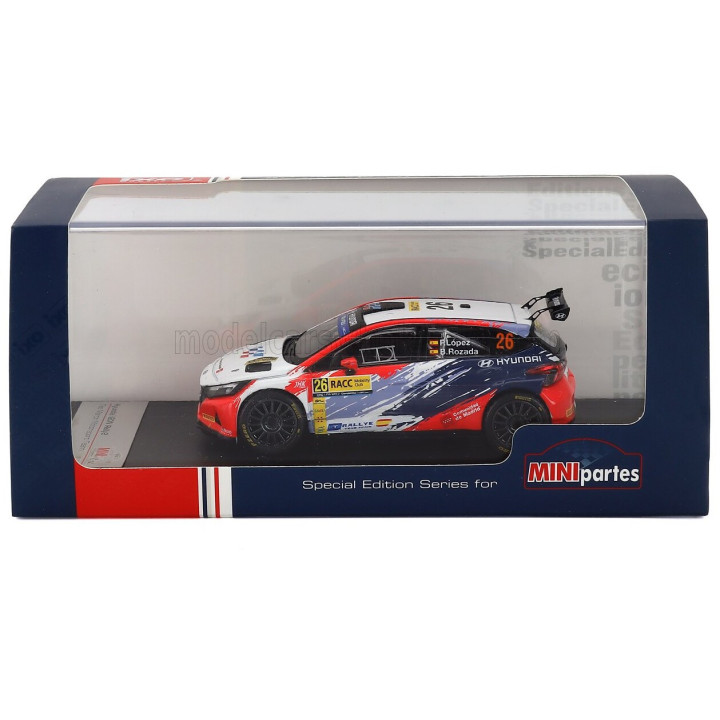 MINIPARTES HYUNDAI i20 RALLY2 TEAM TEO MARTIN MOTORSPORT N 26 RALLY CATALUNYA SPAIN 2022 PEPE LOPEZ - BORJA ROZADA - WHITE RED