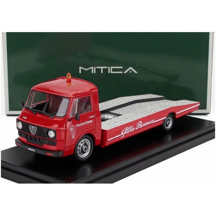 MITICA DIECAST ALFA ROMEO A12 (F12) CARRO ATTREZZI SECONDA SERIE 1977 - TOW TRUCK - ABSCHLEPPWAGEN - DEPANNEUSE - RED BLACK 1/43