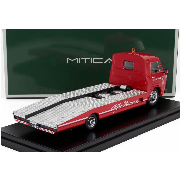 MITICA DIECAST ALFA ROMEO A12 (F12) CARRO ATTREZZI SECONDA SERIE 1977 - TOW TRUCK - ABSCHLEPPWAGEN - DEPANNEUSE - RED BLACK 1/43
