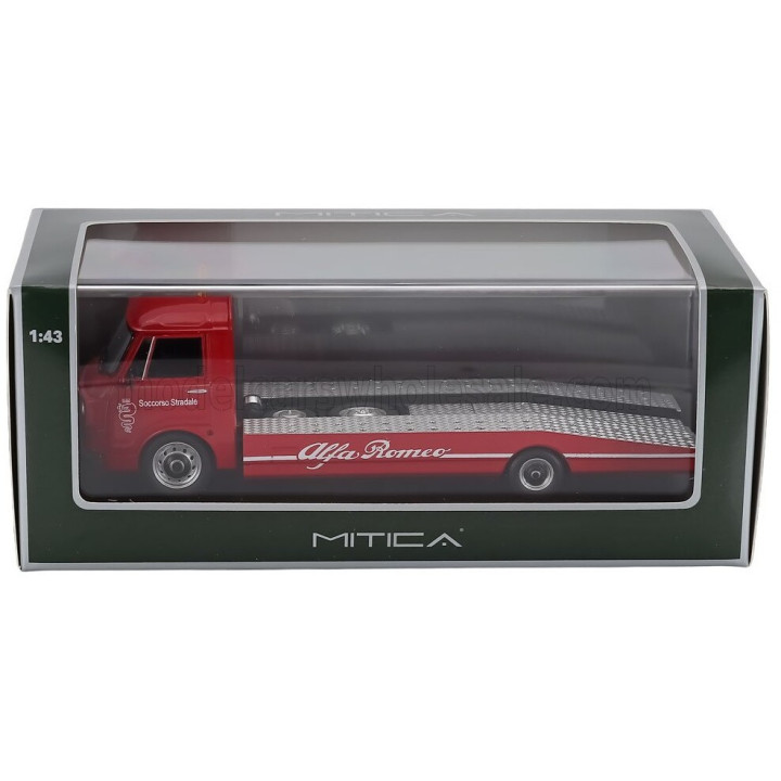 MITICA DIECAST ALFA ROMEO A12 (F12) CARRO ATTREZZI SECONDA SERIE 1977 - TOW TRUCK - ABSCHLEPPWAGEN - DEPANNEUSE - RED BLACK 1/43
