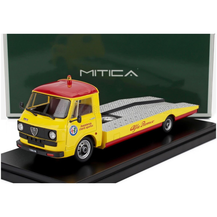 MITICA DIECAST ALFA ROMEO A12 (F12) CARRO ATTREZZI SECONDA SERIE 1977 - TOW TRUCK - ABSCHLEPPWAGEN - DEPANNEUSE - YELLOW RED