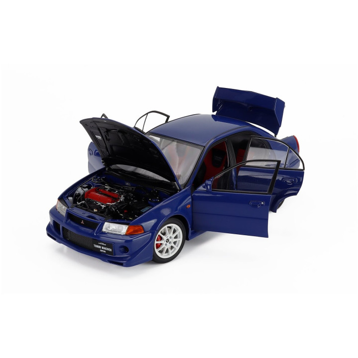 MOTORHELIX MITSUBISHI LANCER EVO VI GSR T.M.E. TOMMY MAKINEN EDITION 2000 - BLUE MET 1/18