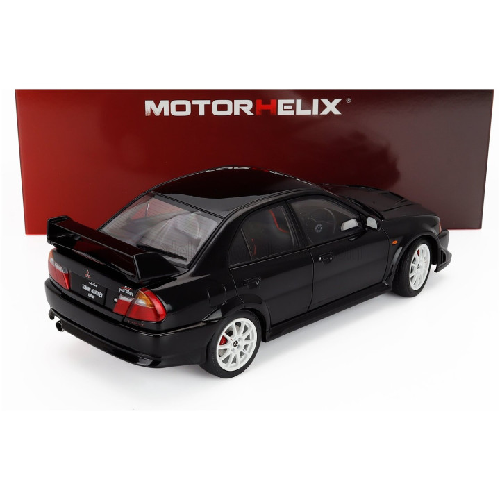 MOTORHELIX MITSUBISHI LANCER EVO VI GSR T.M.E. TOMMY MAKINEN EDITION 2000 - BLACK MET 1/18
