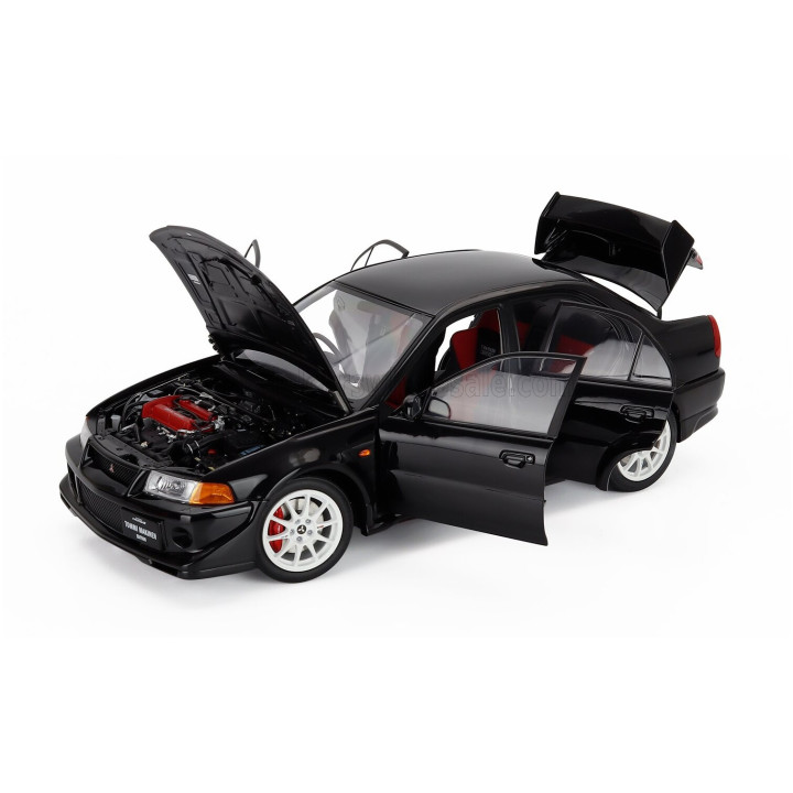 MOTORHELIX MITSUBISHI LANCER EVO VI GSR T.M.E. TOMMY MAKINEN EDITION 2000 - BLACK MET 1/18