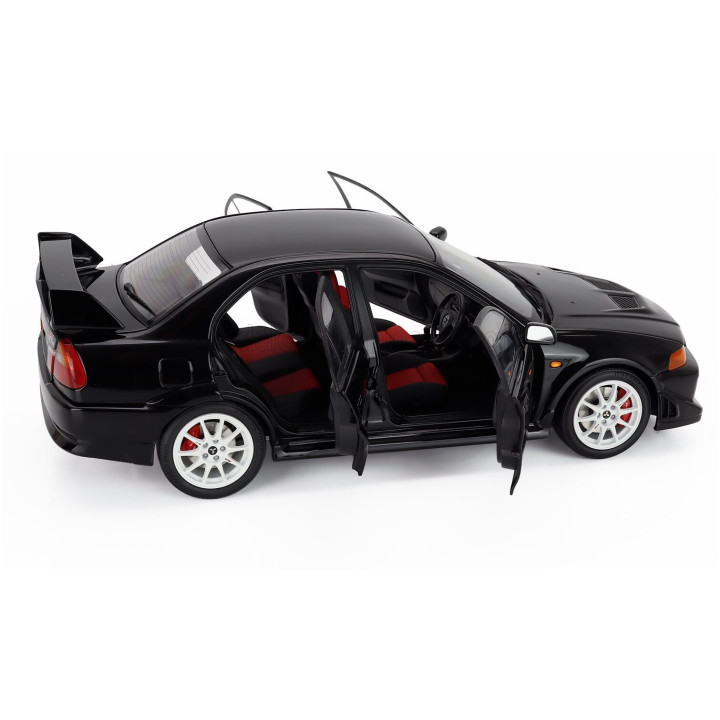 MOTORHELIX MITSUBISHI LANCER EVO VI GSR T.M.E. TOMMY MAKINEN EDITION 2000 - BLACK MET 1/18