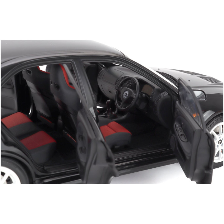 MOTORHELIX MITSUBISHI LANCER EVO VI GSR T.M.E. TOMMY MAKINEN EDITION 2000 - BLACK MET 1/18