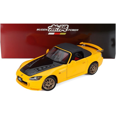 MOTORHELIX HONDA S2000 SPIDER HARD-TOP MUGEN 2001 - INDY YELLOW PEARL CARBON 1/18
