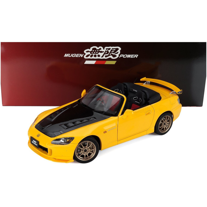 MOTORHELIX HONDA S2000 SPIDER HARD-TOP MUGEN 2001 - INDY YELLOW PEARL CARBON 1/18