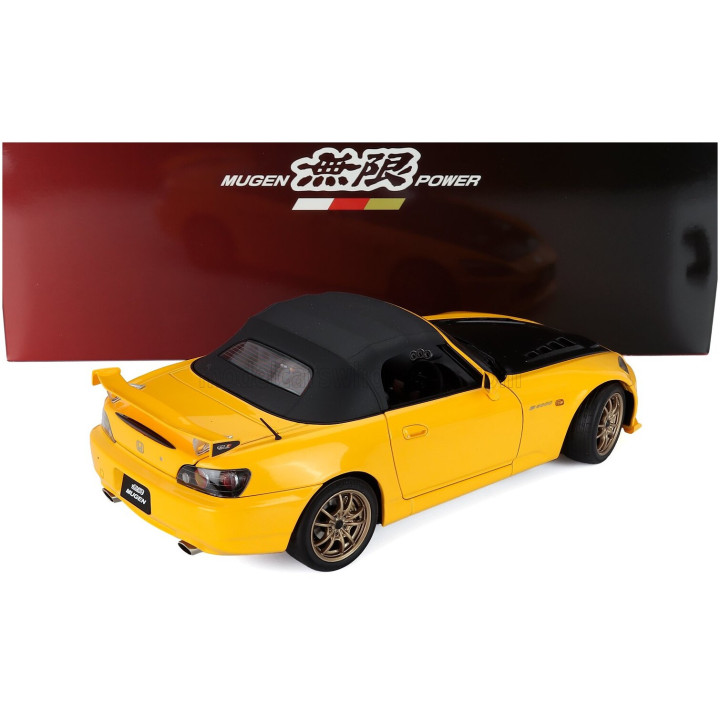MOTORHELIX HONDA S2000 SPIDER HARD-TOP MUGEN 2001 - INDY YELLOW PEARL CARBON 1/18