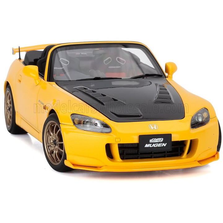 MOTORHELIX HONDA S2000 SPIDER HARD-TOP MUGEN 2001 - INDY YELLOW PEARL CARBON 1/18