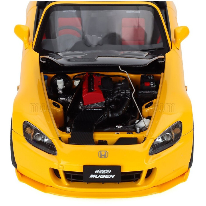 MOTORHELIX HONDA S2000 SPIDER HARD-TOP MUGEN 2001 - INDY YELLOW PEARL CARBON 1/18