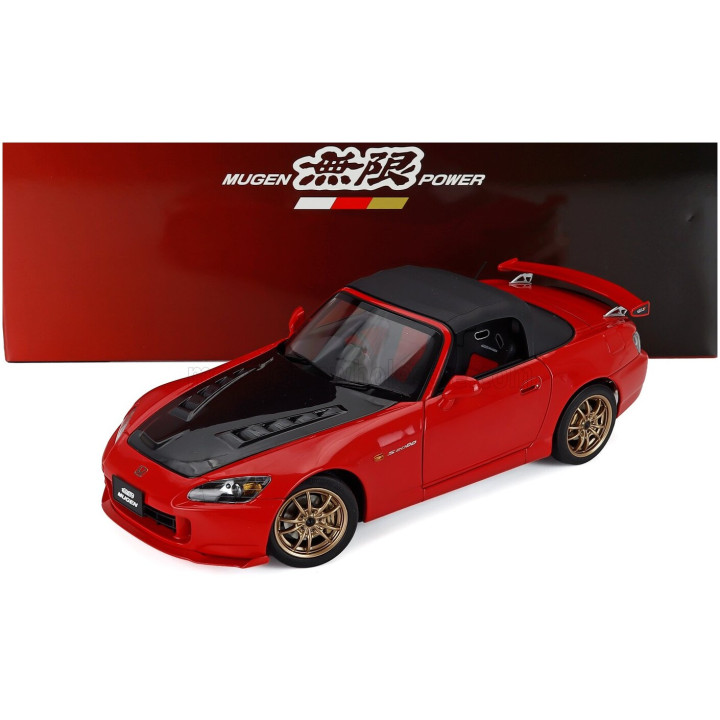 MOTORHELIX HONDA S2000 SPIDER HARD-TOP MUGEN 2001 - RED CARBON 1/18