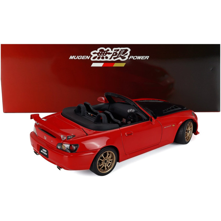 MOTORHELIX HONDA S2000 SPIDER HARD-TOP MUGEN 2001 - RED CARBON 1/18