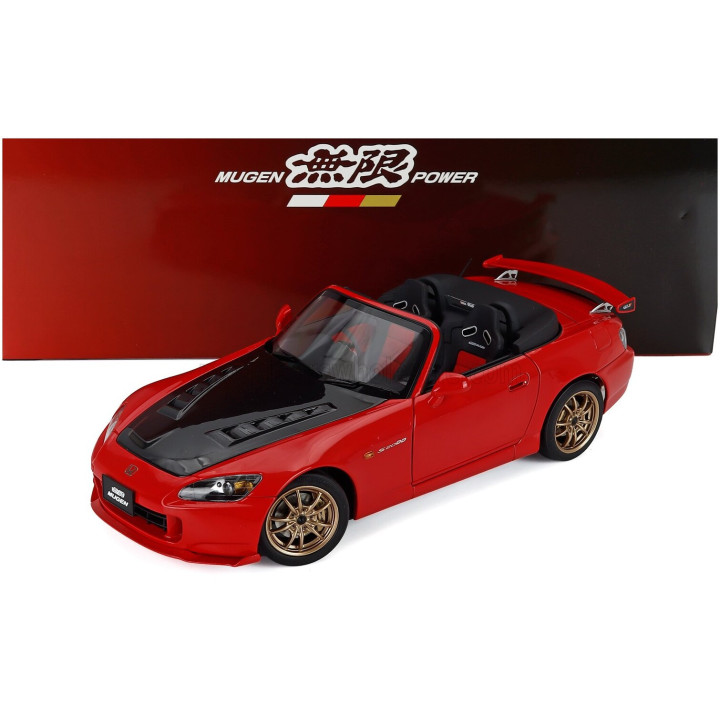 MOTORHELIX HONDA S2000 SPIDER HARD-TOP MUGEN 2001 - RED CARBON 1/18