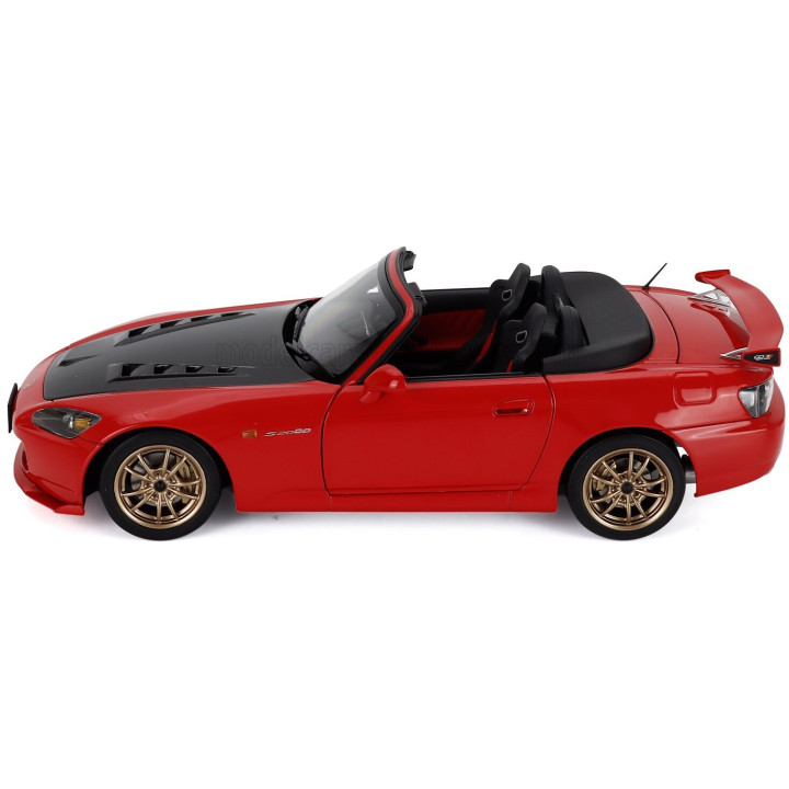 MOTORHELIX HONDA S2000 SPIDER HARD-TOP MUGEN 2001 - RED CARBON 1/18