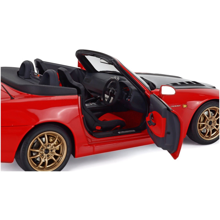 MOTORHELIX HONDA S2000 SPIDER HARD-TOP MUGEN 2001 - RED CARBON 1/18