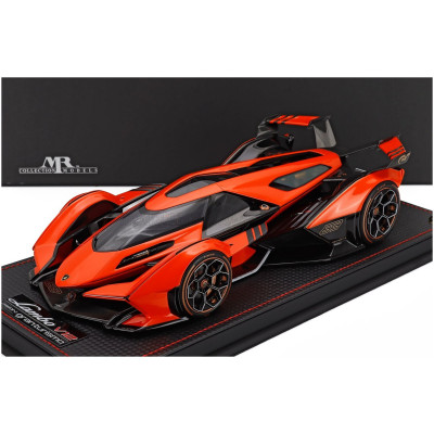 MR MODELS LAMBORGHINI V12 VISION GT GRAN TURISMO 2020 - ARANCIO EGON - ORANGE BLACK 1/18