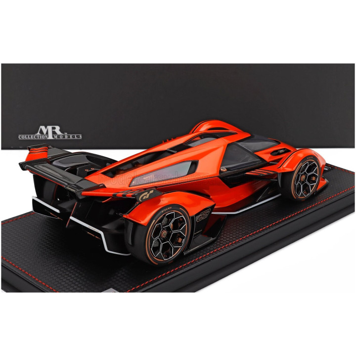 MR MODELS LAMBORGHINI V12 VISION GT GRAN TURISMO 2020 - ARANCIO EGON - ORANGE BLACK 1/18