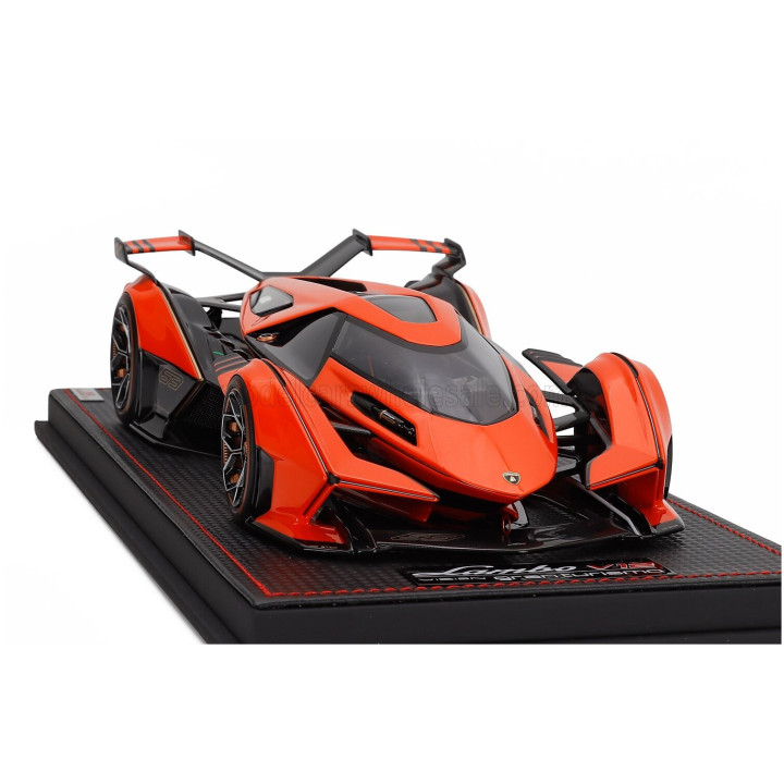 MR MODELS LAMBORGHINI V12 VISION GT GRAN TURISMO 2020 - ARANCIO EGON - ORANGE BLACK 1/18