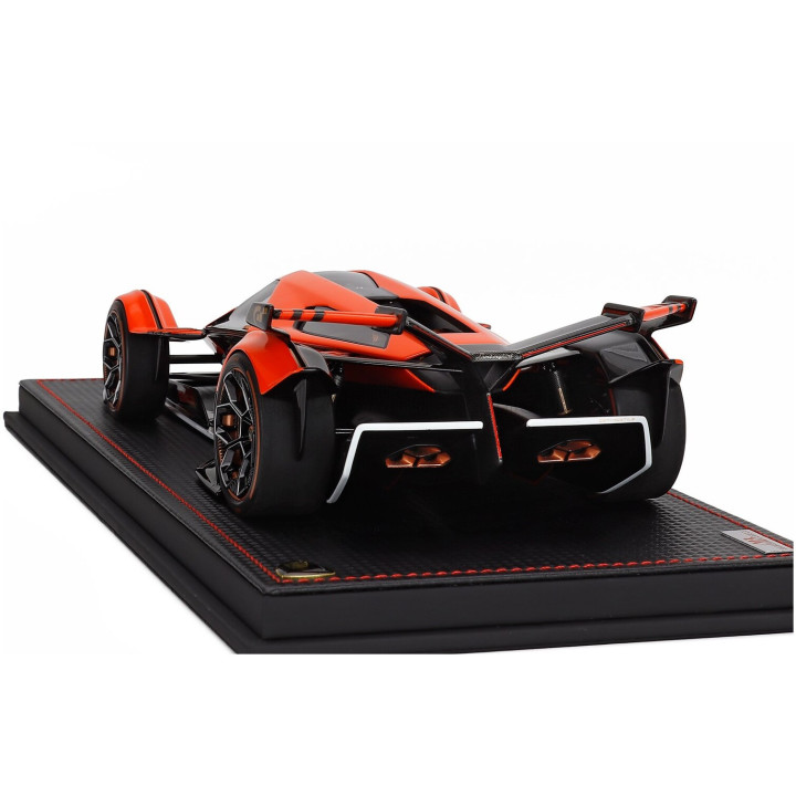 MR MODELS LAMBORGHINI V12 VISION GT GRAN TURISMO 2020 - ARANCIO EGON - ORANGE BLACK 1/18