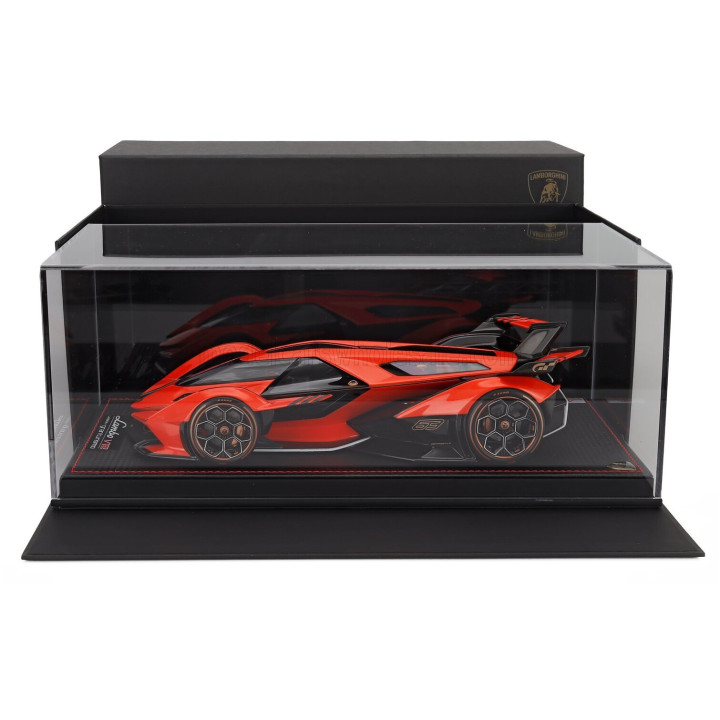 MR MODELS LAMBORGHINI V12 VISION GT GRAN TURISMO 2020 - ARANCIO EGON - ORANGE BLACK 1/18