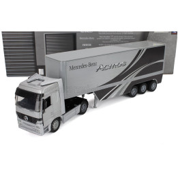 NEWRAY MERCEDES BENZ ACTROS 1857 TRUCK CASSONATO 1998 - SILVER BLACK 1/32