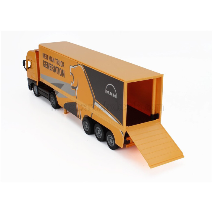 NEWRAY MAN TGX 18.410 TRUCK CASSONATO 2019 - YELLOW BLACK 1/32
