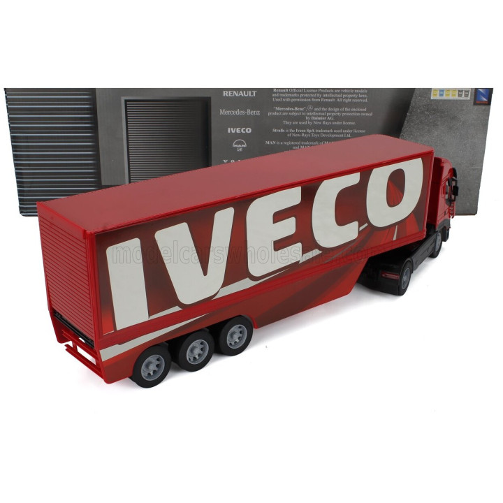 NEWRAY IVECO FIAT STRALIS 540 TRUCK CASSONATO 2009 - RED 1/32