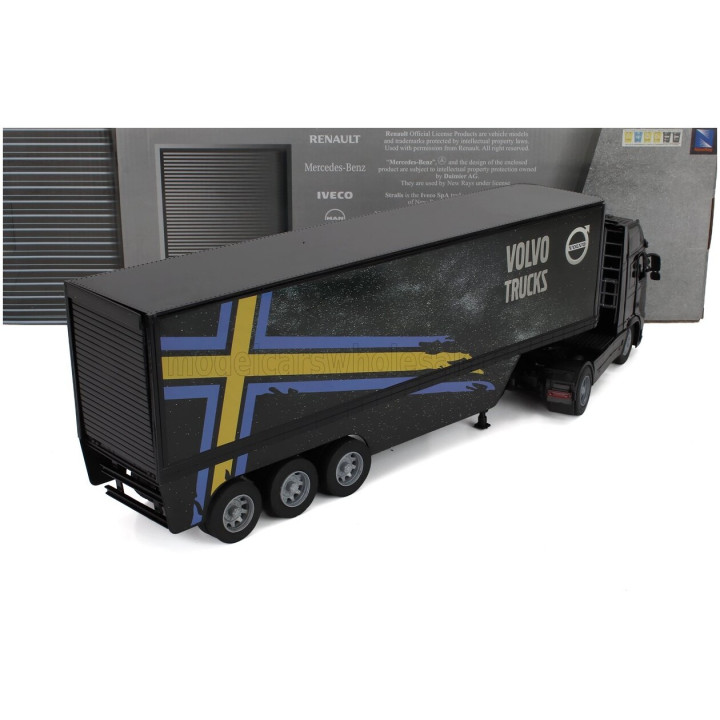 NEWRAY VOLVO FH16 TRUCK CASSONATO 2018 - BLACK 1/32