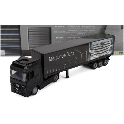 NEWRAY MERCEDES BENZ ACTROS 1857 TRUCK CASSONATO 1998 - BLACK 1/43