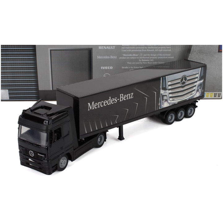NEWRAY MERCEDES BENZ ACTROS 1857 TRUCK CASSONATO 1998 - BLACK 1/43