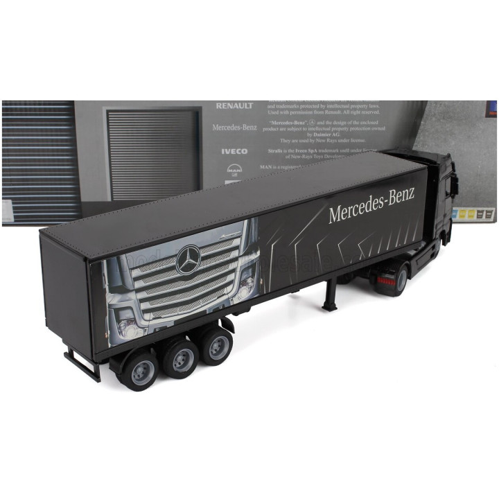 NEWRAY MERCEDES BENZ ACTROS 1857 TRUCK CASSONATO 1998 - BLACK 1/43