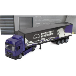NEWRAY MAN F2000 TRUCK CASSONATO 1995 - BLUE BLACK 1/43