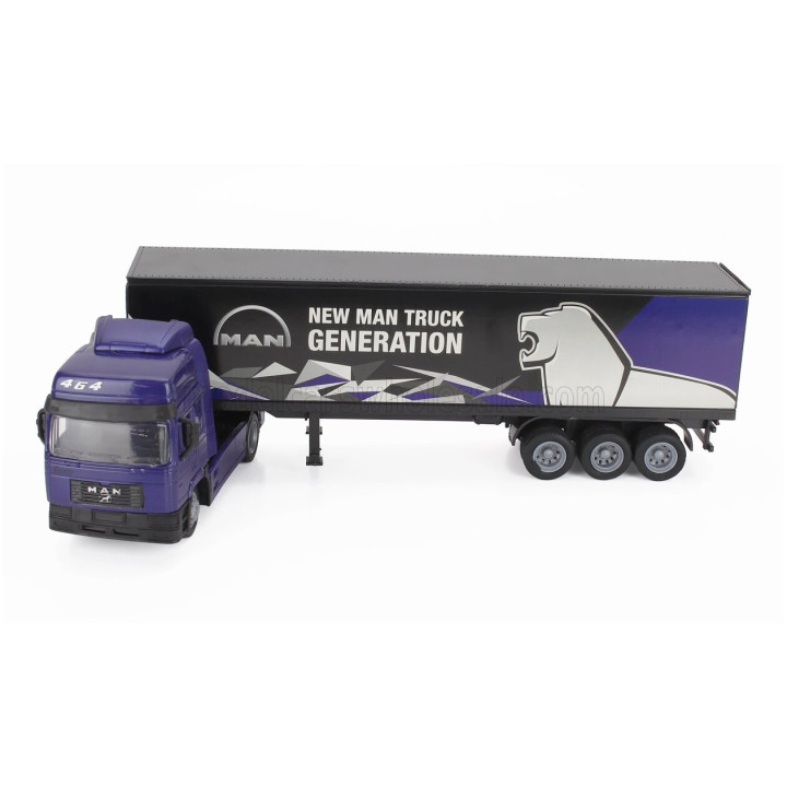 NEWRAY MAN F2000 TRUCK CASSONATO 1995 - BLUE BLACK 1/43