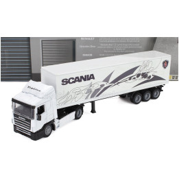 NEWRAY SCANIA R124/400 TRUCK CASSONATO 2000 - WHITE 1/43